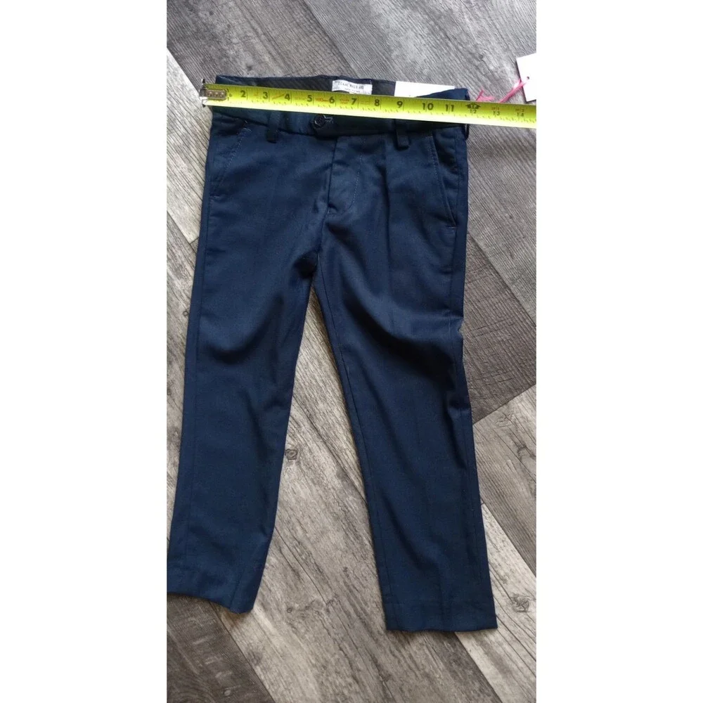 Isaac Mizrahi Boys 5 Slim Blue Tapered Leg Dress Pants, NWT